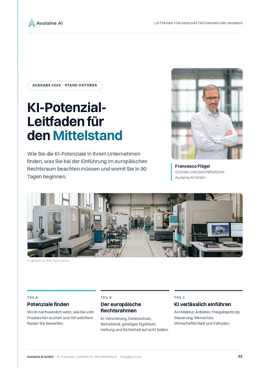 Titelseite des KI-Potenzial-Leitfadens für den Mittelstand